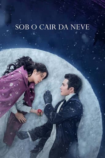 Pôster oficial do dorama Sob o Cair da Neve em português