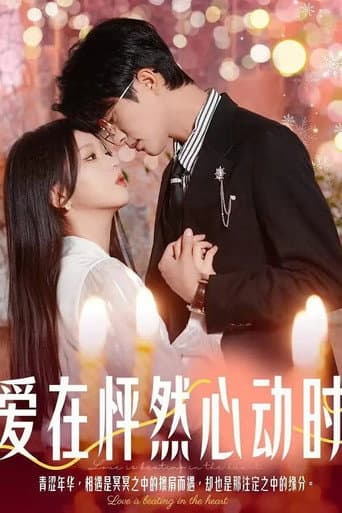 Pôster oficial do dorama 爱在怦然心动时 em português