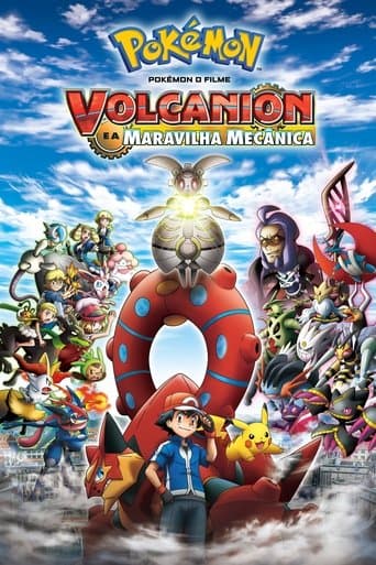 Pôster oficial do dorama Pokémon o Filme: Volcanion e a Maravilha Mecânica em português